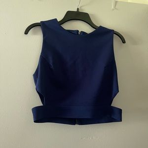 Blue crop top